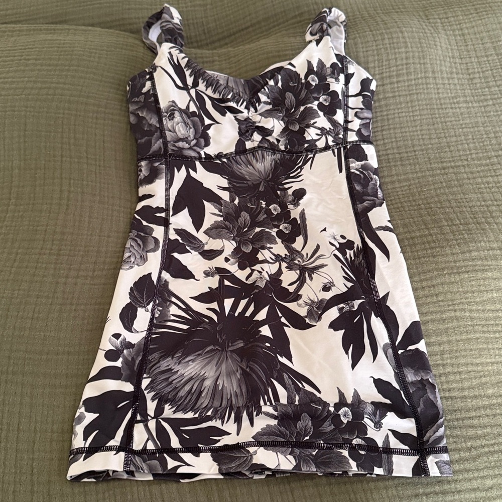 Lululemon Floral Black and White Dress